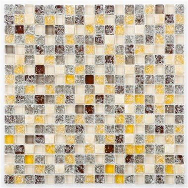 Rajoles de mosaic de vidre crepitjat de gel